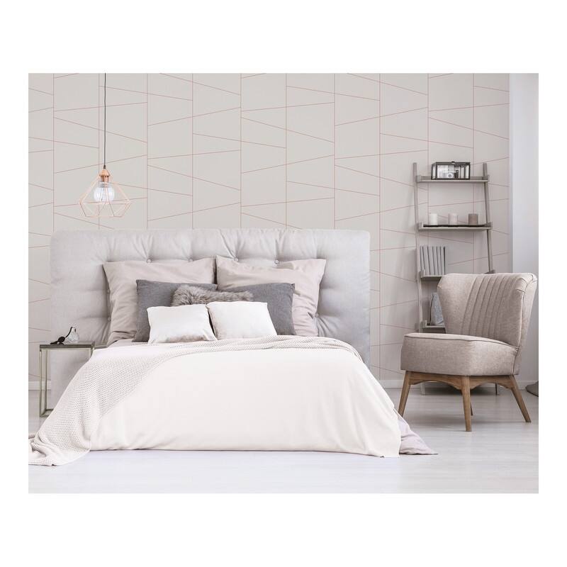 Brewster Fairmont Eggshell Deco Fracture Wallpaper - 20.5 x 396 x 0.025