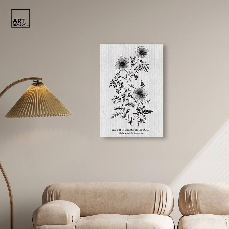 Earth Laughs in Flowers Canvas by Art Remedy, Gallery Wrapped