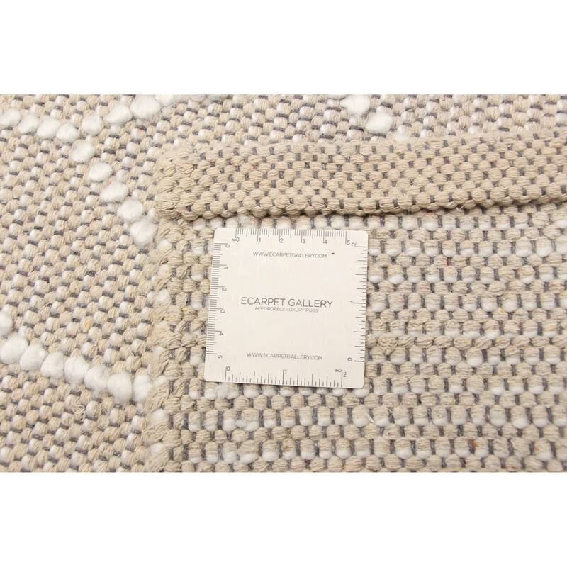 ECARPETGALLERY Braid weave Sienna Tan Wool Rug - 6'0 x 9'2