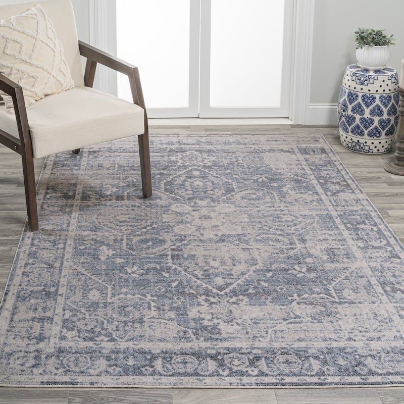 JONATHAN Y Shaemus Global Medallion Low-Pile Machine-Washable Area Rug