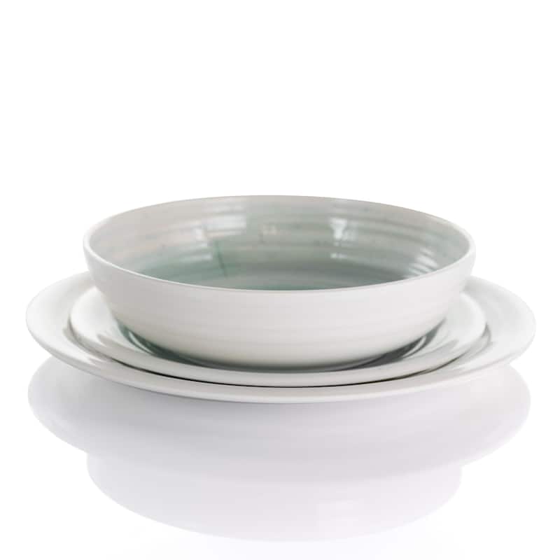 Elama Potters Wheel 12 pc Lightweight Melamine Dinnerware Set