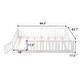 preview thumbnail 43 of 92, Modern Floor Platform Bed with Fence and Door