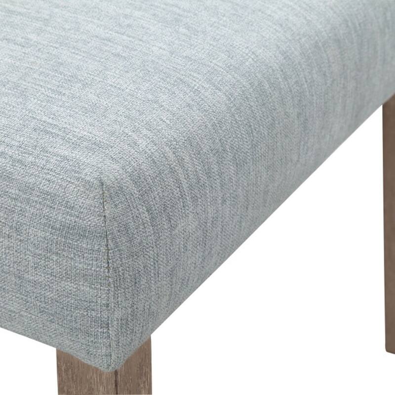 High Back Upholstered Dining Chair Set of 2 with Farmhouse Solid Legs