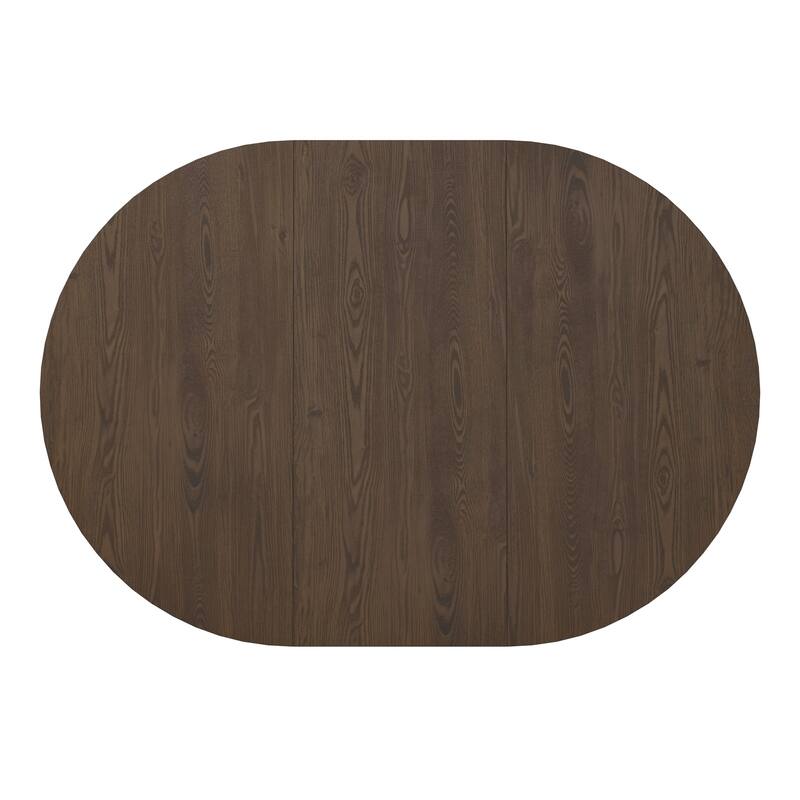 Harstad 42"-60" Wood Finish Extendable Round Dining Set by iNSPIRE Q Modern