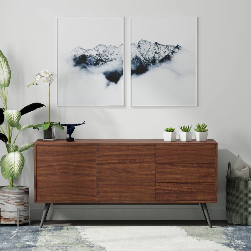 Glenwillow Home Atlas 59" Mid-Century Modern TV Stand Console