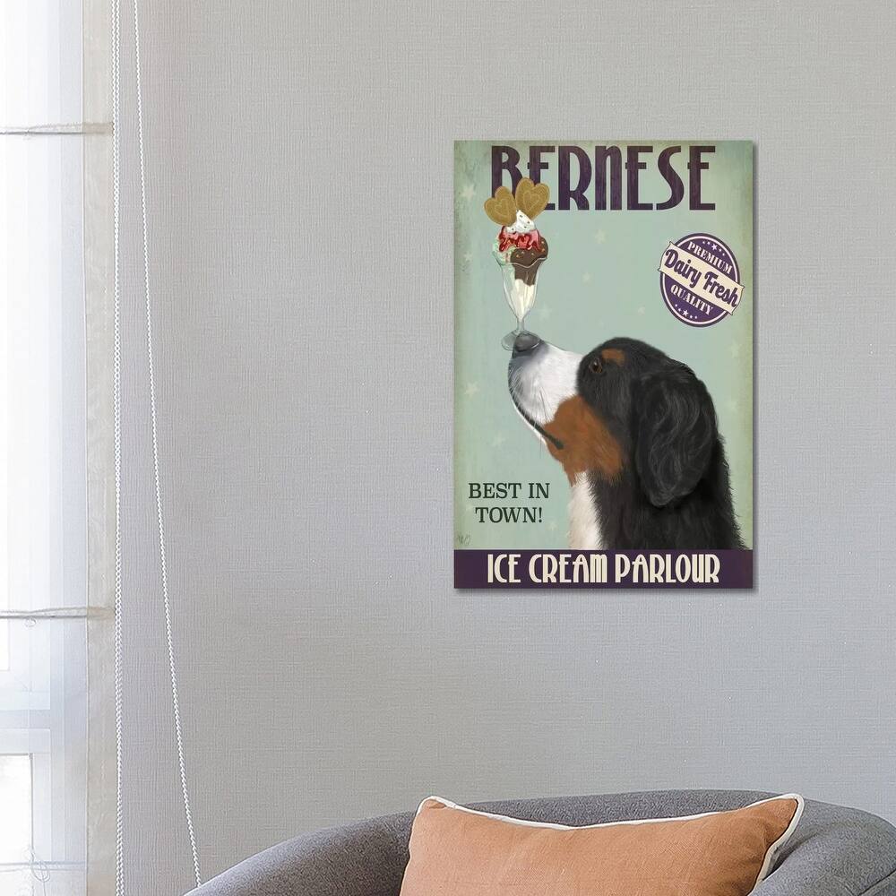 iCanvas "Bernese Ice Cream Parlour" by Fab Funky Canvas Print