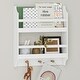 preview thumbnail 3 of 6, COSTARS 2-Tier Hanging Bookshelves for Wall Decor and Storage, Floating Book Shelves with Hooks, Wall Mounted Baby Book Shelf