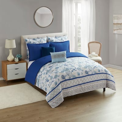 Margolis 7 Piece Floral Comforter Set