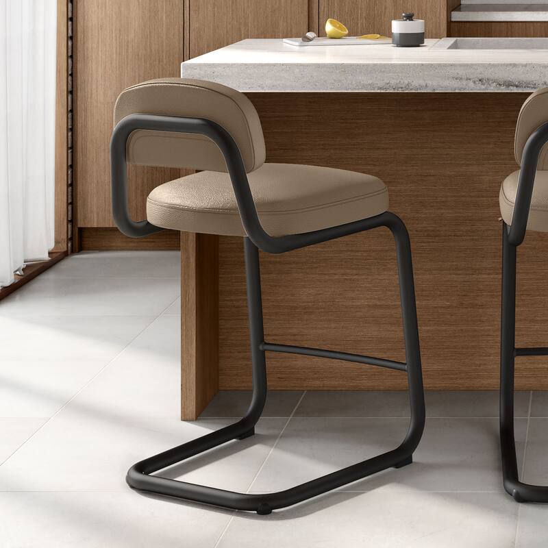 Amisco Flynn 26 in. Counter Stool with Metal Base