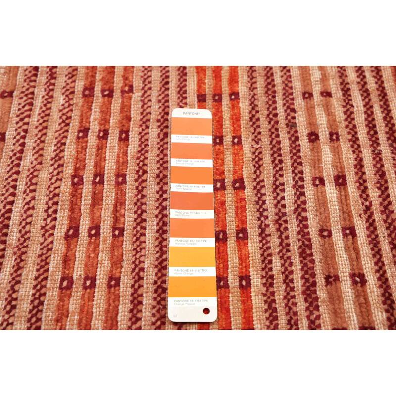 ECARPETGALLERY Hand-knotted Peshawar Ziegler Burnt Orange Wool Rug - 4'11 x 7'10