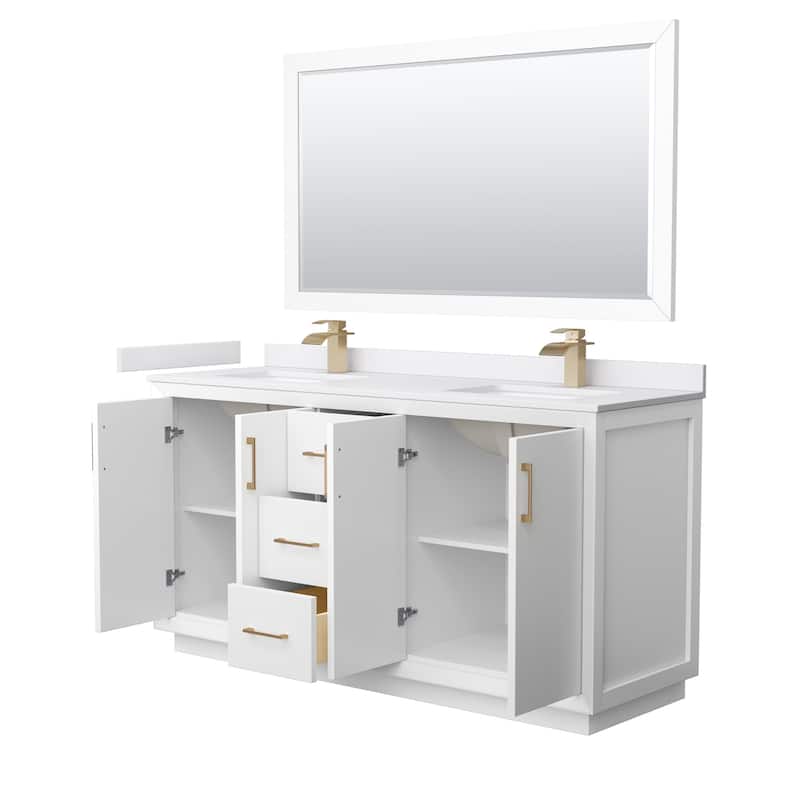 Wyndham Collection WCF414166D-VCA-UNSM58 Strada 66" Free Standing