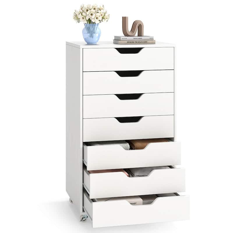 Costway 7-Drawer Chest Mobile File Cabinet Vertical Filing Organizer - See Details