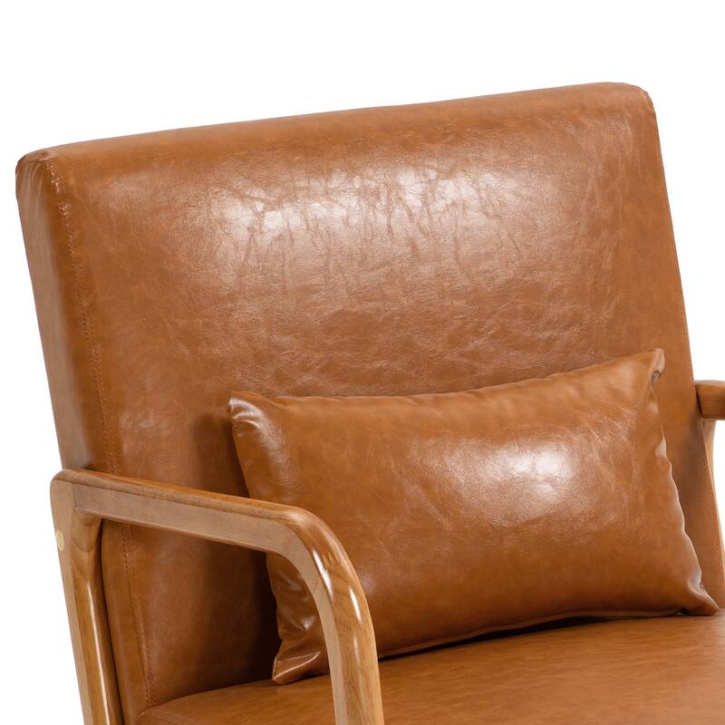 Upholstered Armchair Leisure Chair Accent Chairs Set of 2 with Pillow