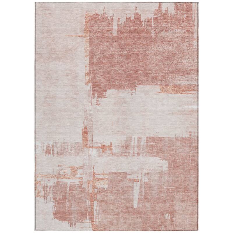 HomeRoots Abstract Traditional Rectangle Outdoor Rug
