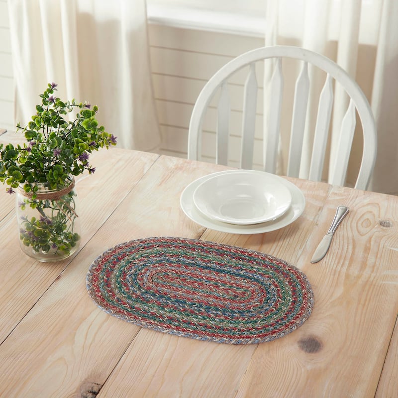 Multi Jute Oval Placemat