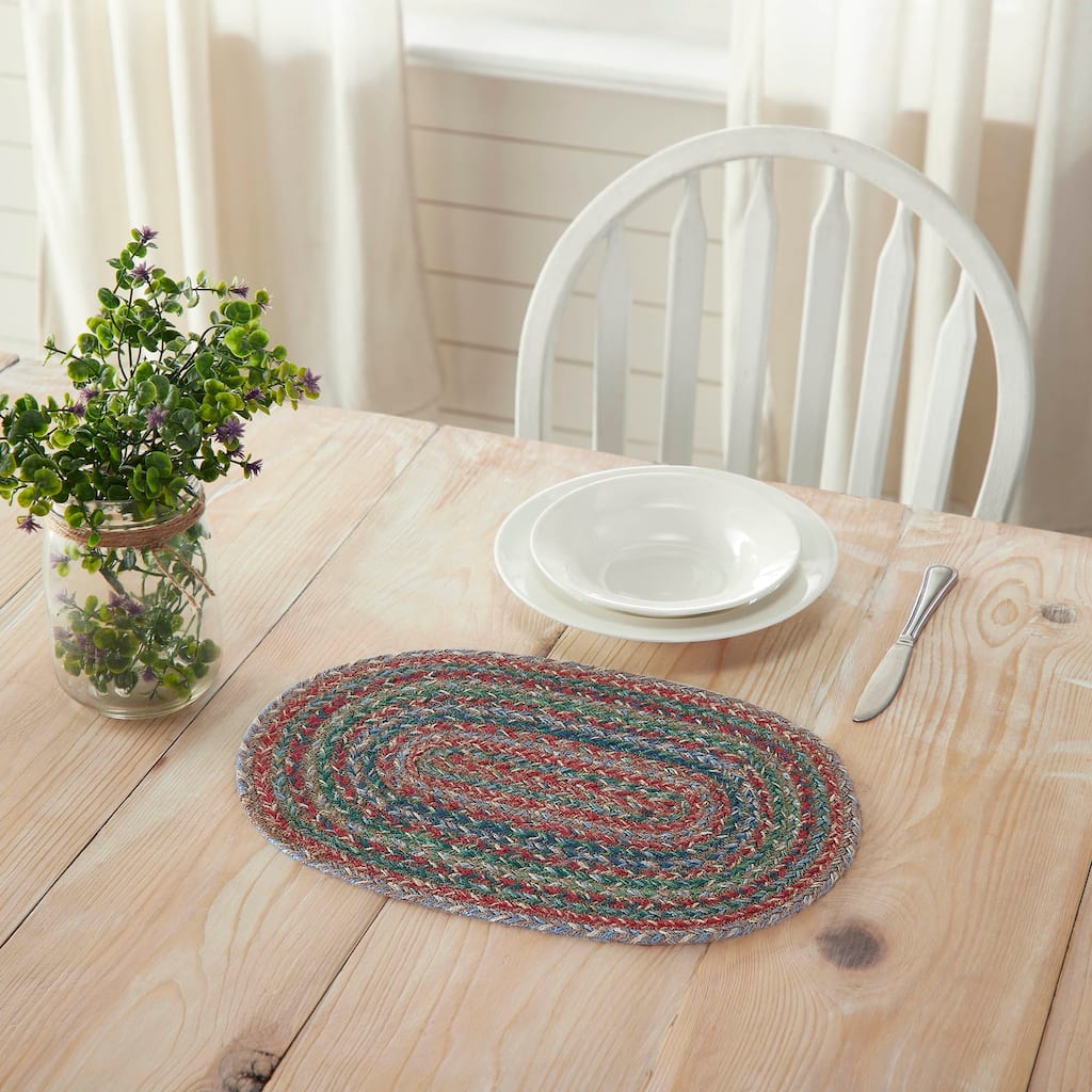 Multi Jute Oval Placemat