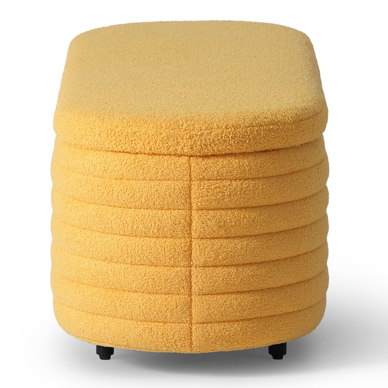 Bayville Sherpa Polyester Flip Top Storage Ottoman - 54"