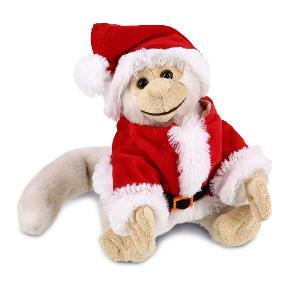 slide 2 of 6, DolliBu Santa White Squirrel Monkey Stuffed Animal Plush with Outfit - 12.5 inches