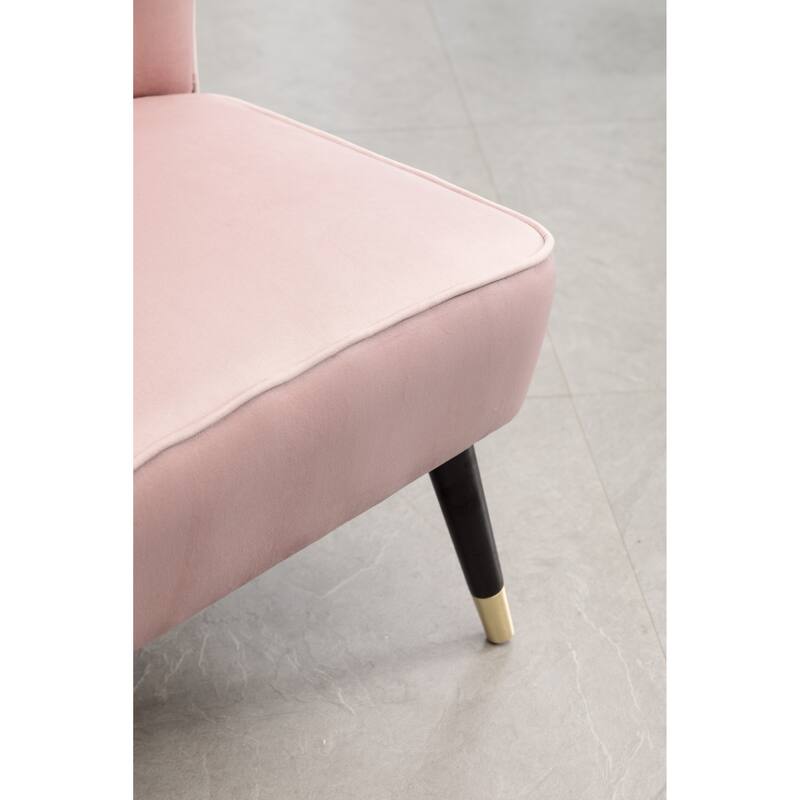 Contemporary Velvet Upholstered Accent Chair, for Living Room