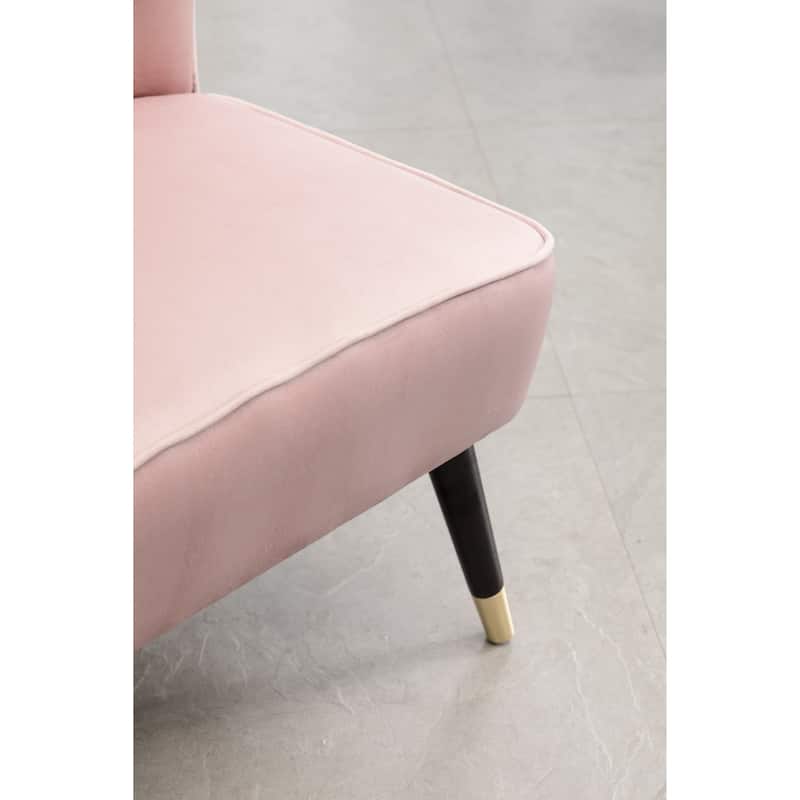 Upholstered Chair Side Chair Lobby Chair Leisure Chair Armless Chair Pink Corner Chair for Living Room