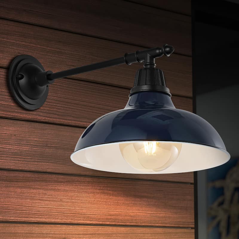 12.25" Indoor/Outdoor LED Arm Sconce, By JONATHAN Y - 12.25