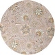 preview thumbnail 26 of 75, Lily Hand-tufted Transitional Floral Pattern Wool Area Rug 4' Round - Grey - Runner/Round