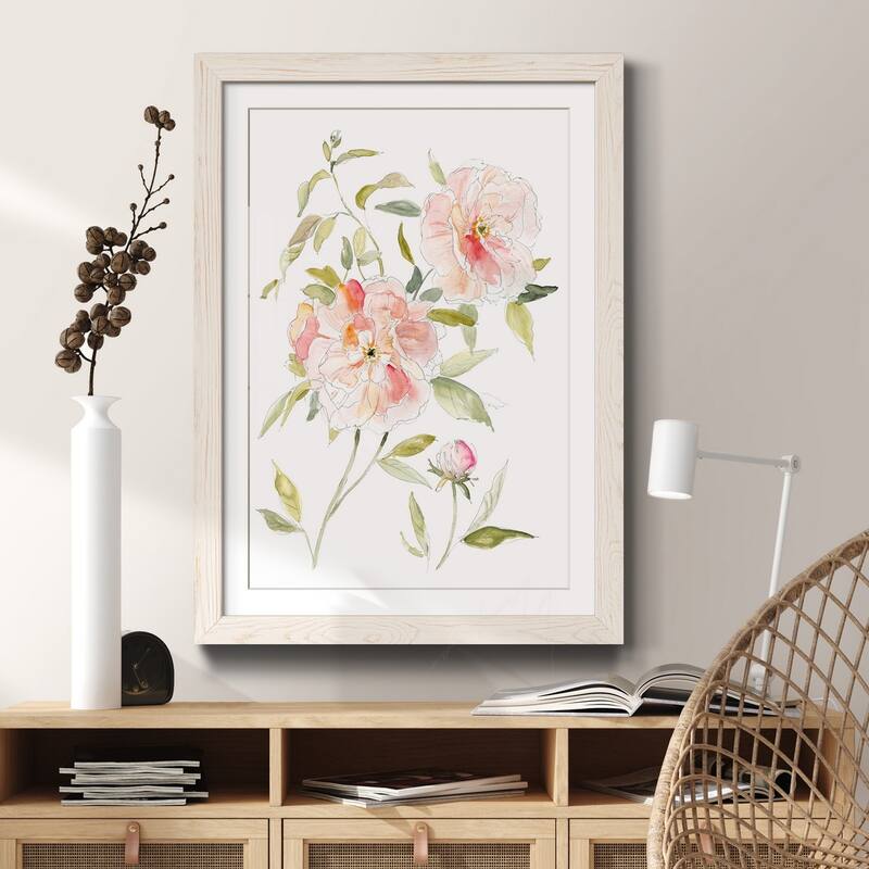 Sketchbook Cottage Rose II-Premium Framed Print - Ready to Hang