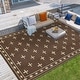 preview thumbnail 26 of 43, Garvee Cross Pattern Waterproof Reversible Outdoor Patio Rug