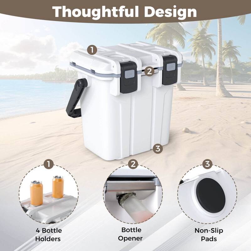 Costway 21 QT Ultra-Light Injection Molded Cooler with Swing-up Handle - See Details