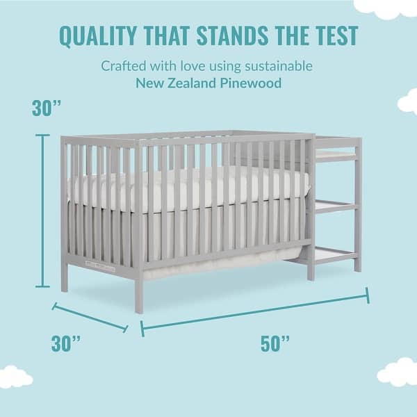 Dream On Me Synergy 5-in-1 Convertible Crib And Changer