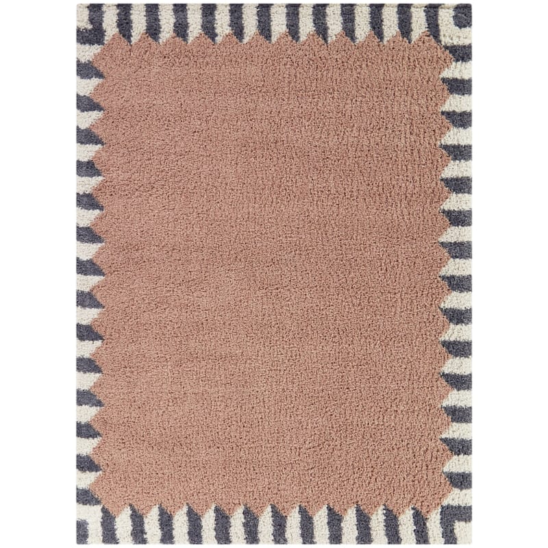 Vasile Border Shag Area Rug