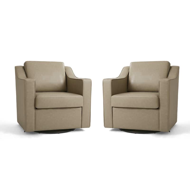 Modern Swivel Upholstered Armchair Accent chair Set of 2