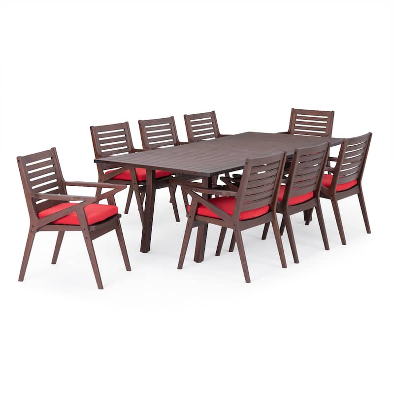 Vaughn 9 Piece Sunbrella Outdoor Patio Dining Set