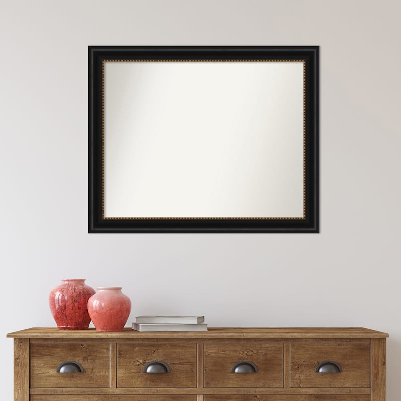 Non-Beveled Wall Mirror - Manhattan Black Frame