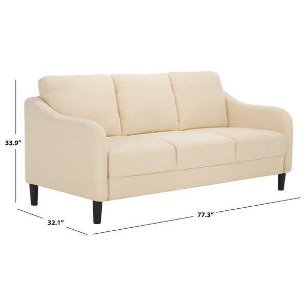 dimension image slide 2 of 3, SAFAVIEH Couture Edalynn Modern 3 Seater Sofa - 77"W x 32"D x 34"H