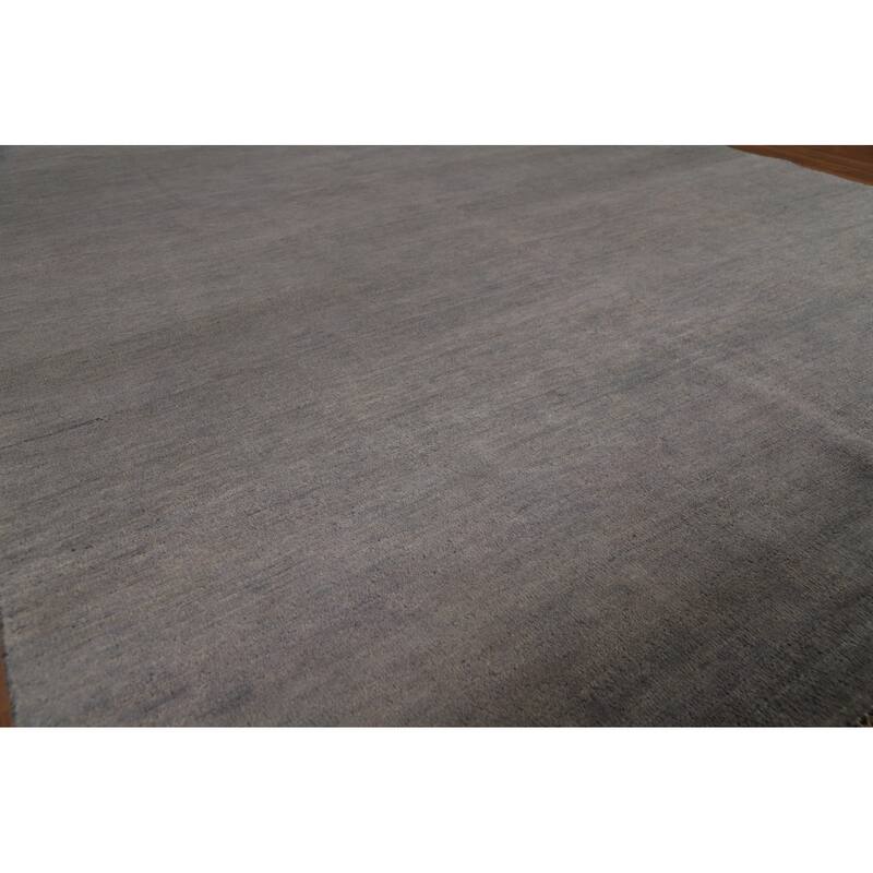 Modern Gray Gabbeh Oriental Area Rug Handmade Living Room Wool Carpet - 6'8" x 9'7"