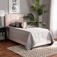 preview thumbnail 2 of 18, Caprice Contemporary Glam Velvet Fabric Twin Size Panel Bed