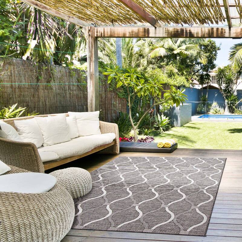 ECARPETGALLERY Veranda Abstract Indoor/ Outdoor Rug