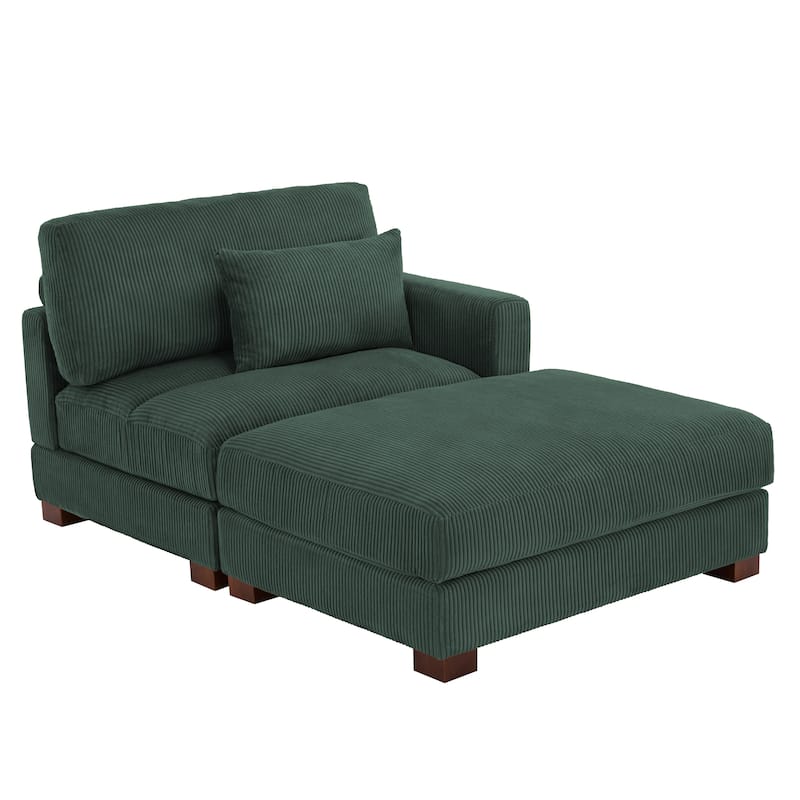 Modular Sectional Sofa with Ottomans