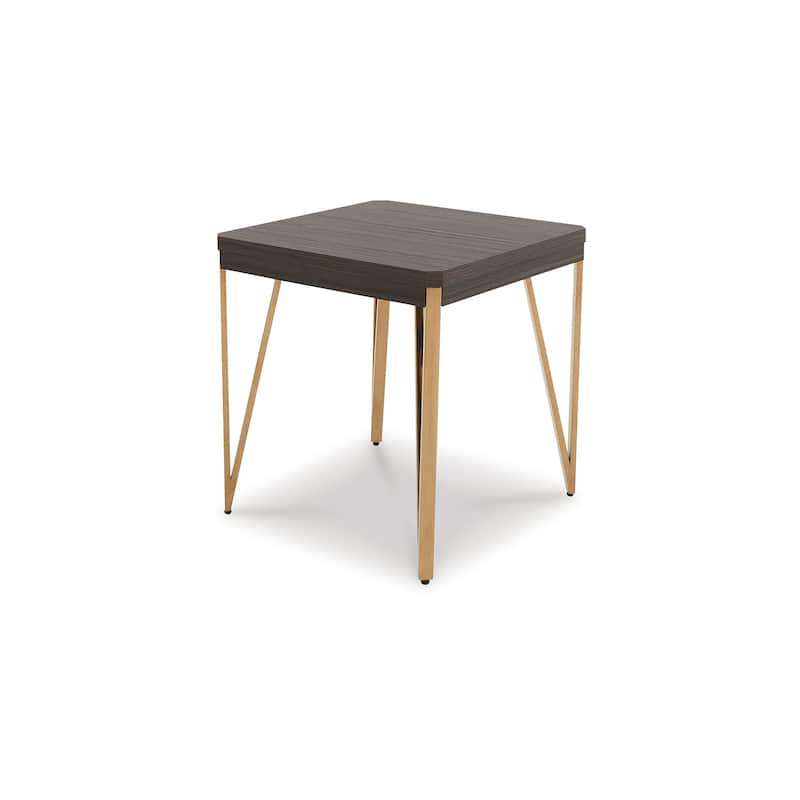 Signature Design by Ashley Bandyn Brown/Champagne Table (Set of 3) - 47"W x 24"D x 19"H