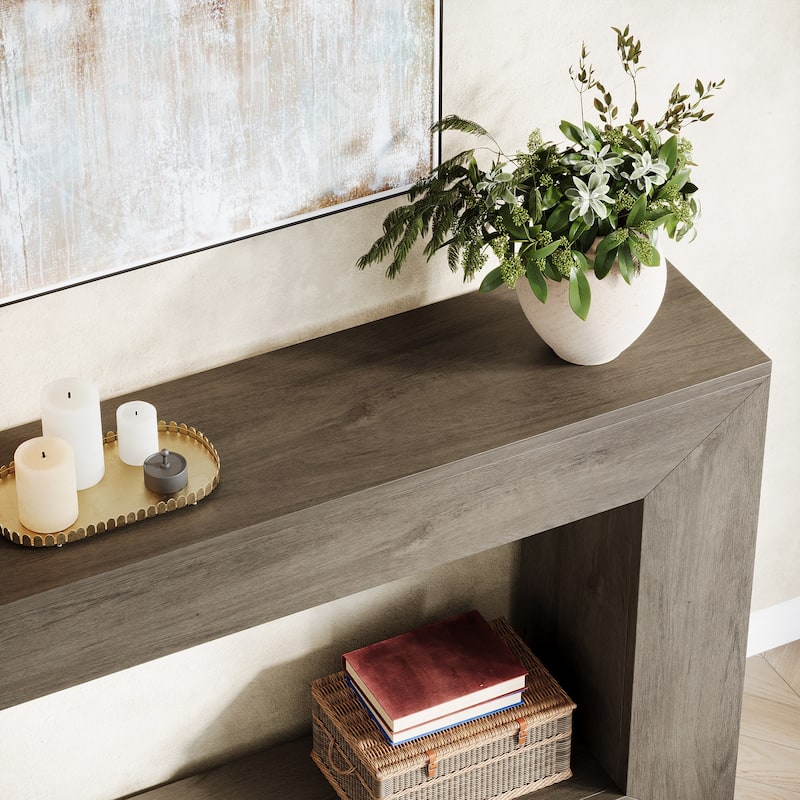 47 Inches Farmhouse Console Table with Storage Shelf