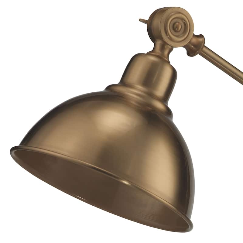 Alden Décor Timothy Metal Adjustable Table Lamp, Antique Brass