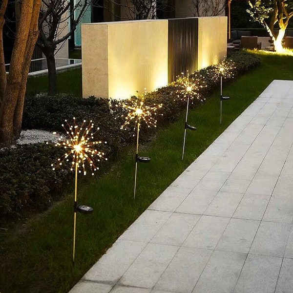 Outdoor Landscape Warm White Solar LED Light Yard Garden Waterproof Lamp