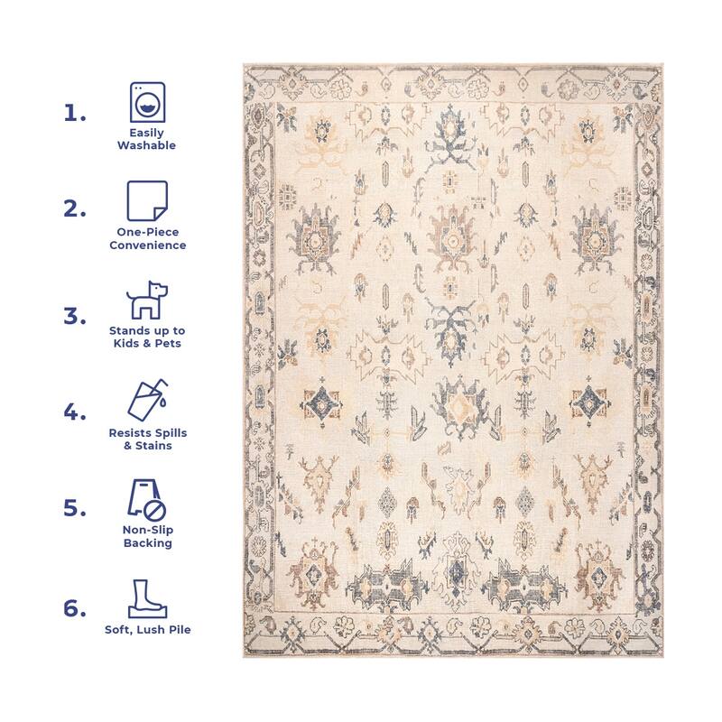 Nuloom Malka SplashGuard Machine Washable Area Rug