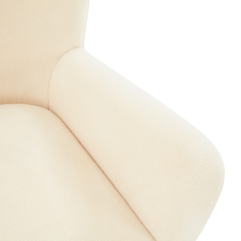 SAFAVIEH Couture Zornitza Faux Shearling Accent Chair - 31 In W x 27 In D x 33 In H - 31Wx27Dx33H