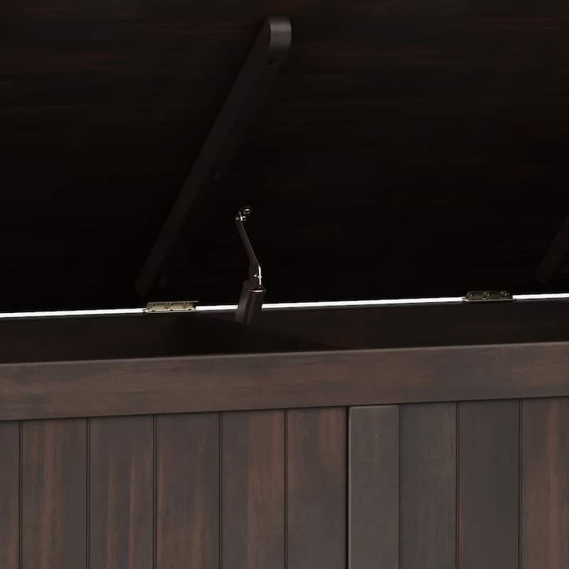 WYNDENHALL Normandy Solid Wood 36 inch Wide Small Storage Bench and 36 inch Wide Storage Cabinet