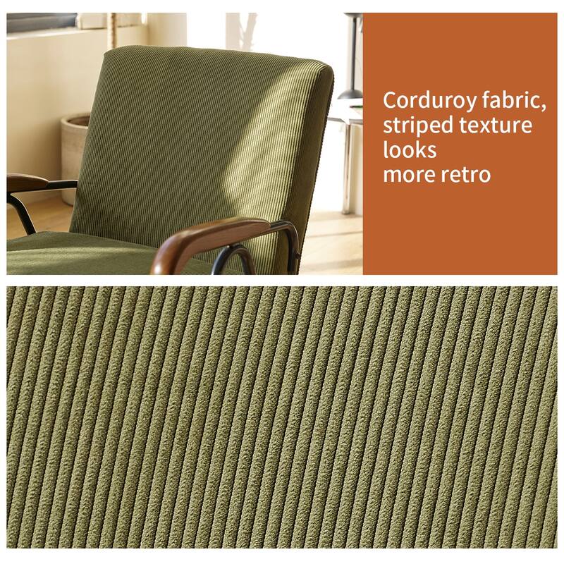 Modern Accent Chair High Back Armchair, Living Room Chairs with Metal Legs