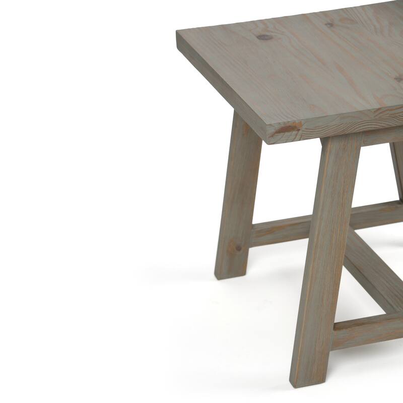 WYNDENHALL Hawkins Solid Wood 22-inch Square Retro Modern Side Table - 22 W x 22 D x 20 H