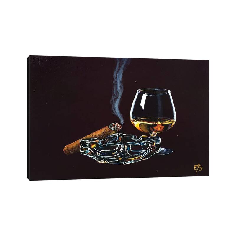 iCanvas "Whiskey And Cigar II" by Lena Smirnova Canvas Print
