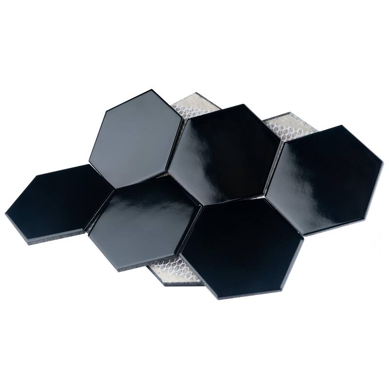 Merola Tile Metro Super Hex Series 10" x 11-1/2" Porcelain Mosaic Tile